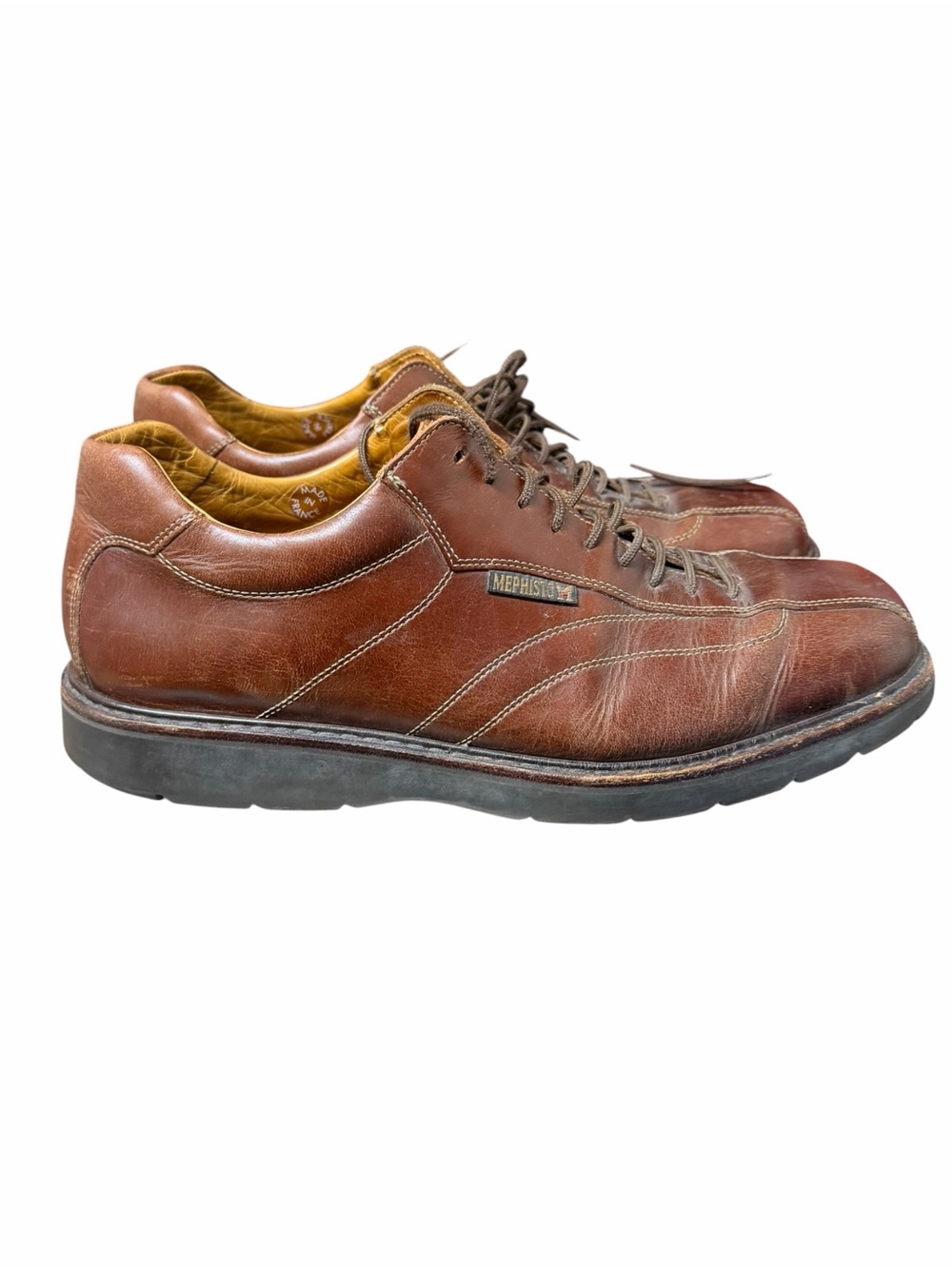 Mephisto Men's Brown Goodyear Welt Leather Lace Up Shoes Size 13